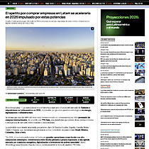 El apetito por comprar empresas en Latam se acelerar�a en 2026 impulsado por estas potencias